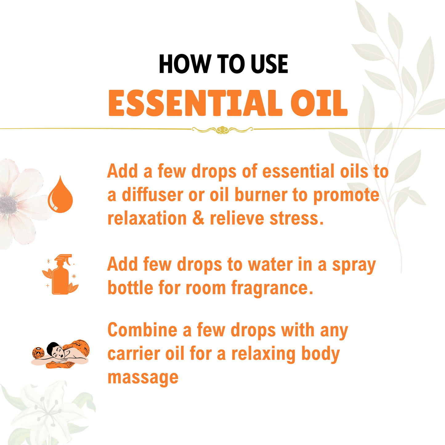 Orange Essential Oil – 10 ml | 100% Pure & Natural | Cold Pressed