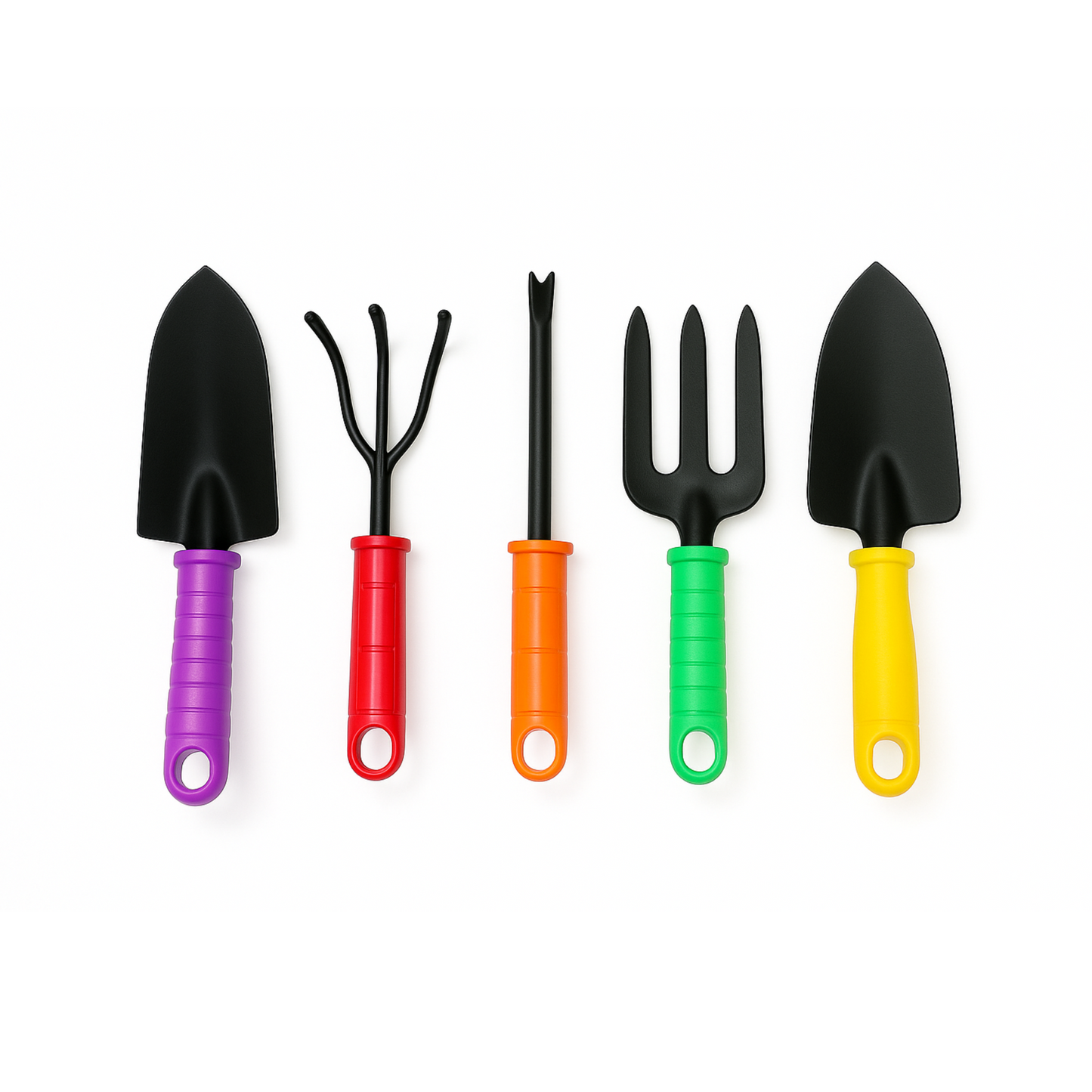 Gardening Tool Set - Hand Cultivator, Hand Fork, Big Hand Trowel, Small Hand Trowel, Hand Weeder,