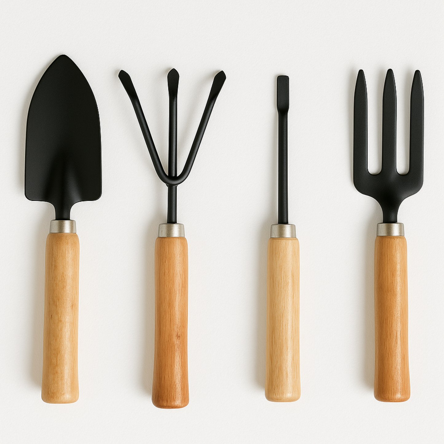 Gardening Tools Set - Hand Cultivator, Hand Fork, Big Hand Trowel, Hand Weeder