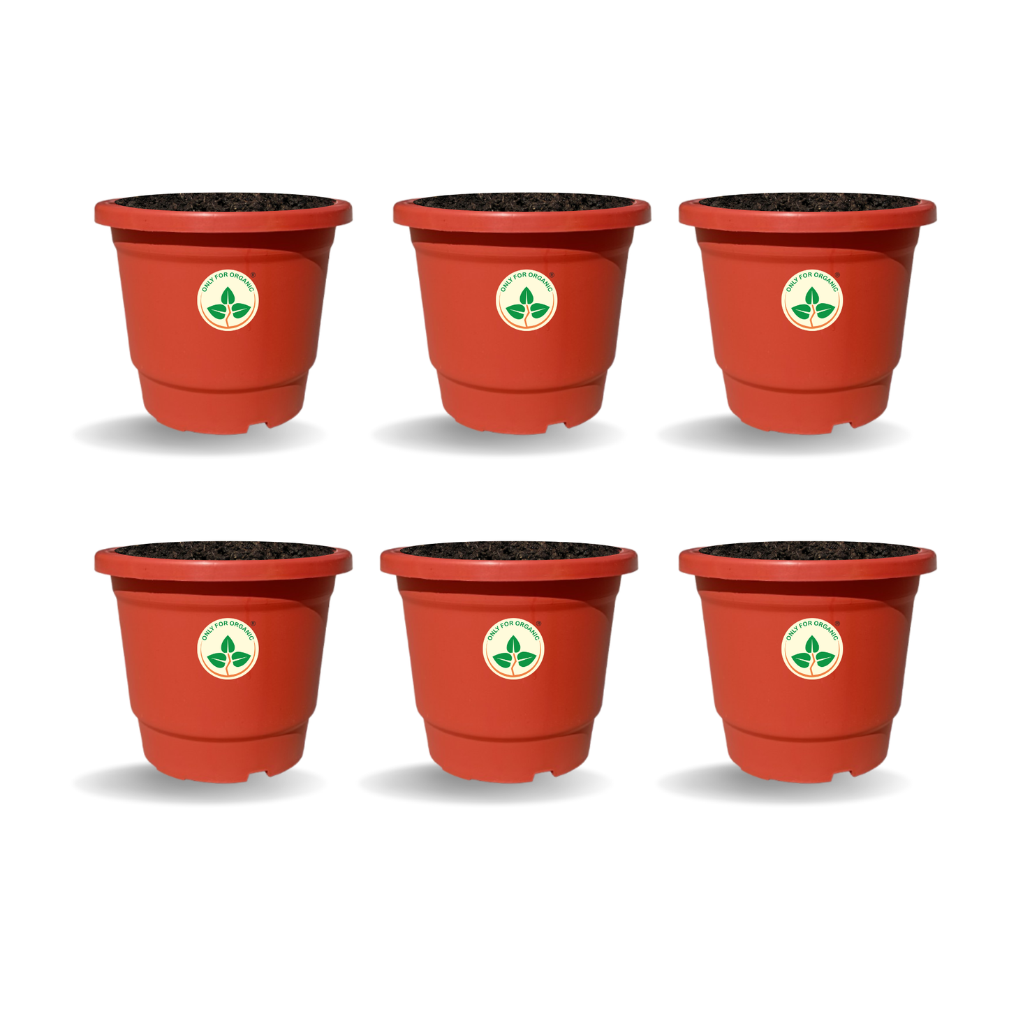 Plastic Pot/Gamla Round 8 Inch - for Indoor Home Decor & Outdoor Balcony Garden