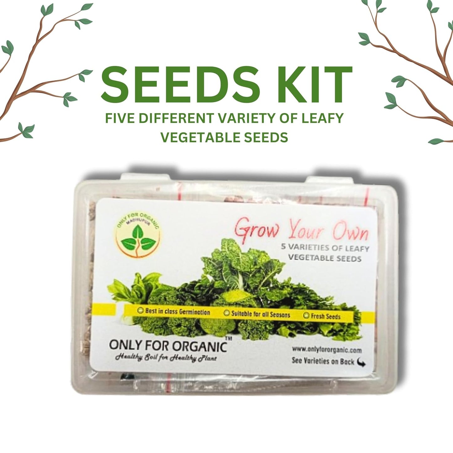 Five Varieties of Leafy Vegetable Seeds