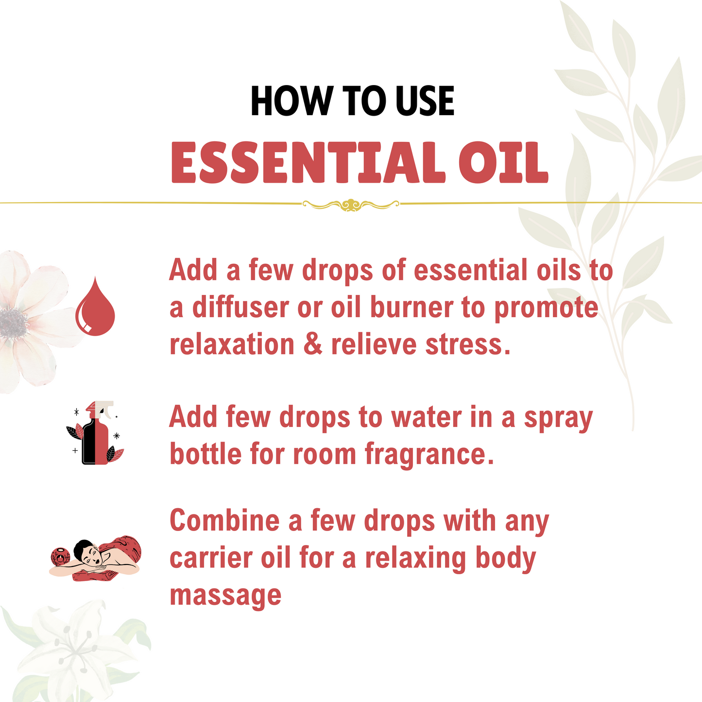 Rose Essential Oil – 10 ml | 100% Pure & Natural | Cold Pressed