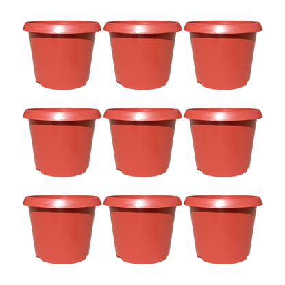 Plastic Pot/Gamla Round 14 Inch - for Indoor Home Decor & Outdoor Balcony Garden
