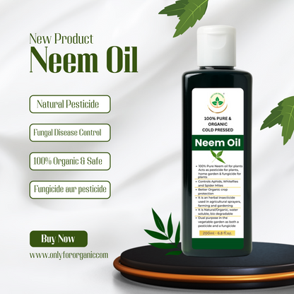 Neem Oil - 200ml ( 100% Pure & Organic Cold Pressed )