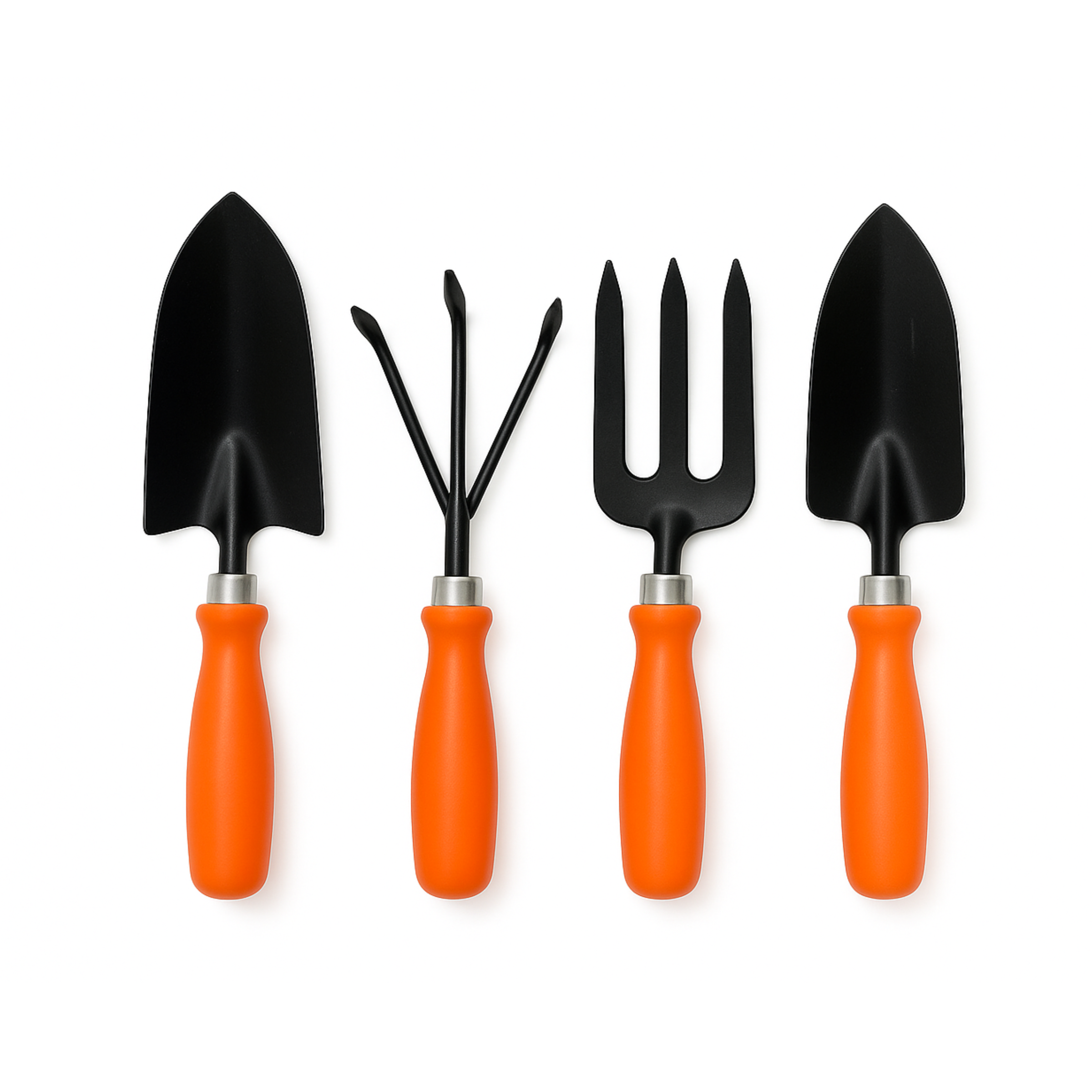 Gardening Tool Set - Hand Cultivator, Hand Fork, Big Hand Trowel, Small Hand Trowel, Hand Weeder