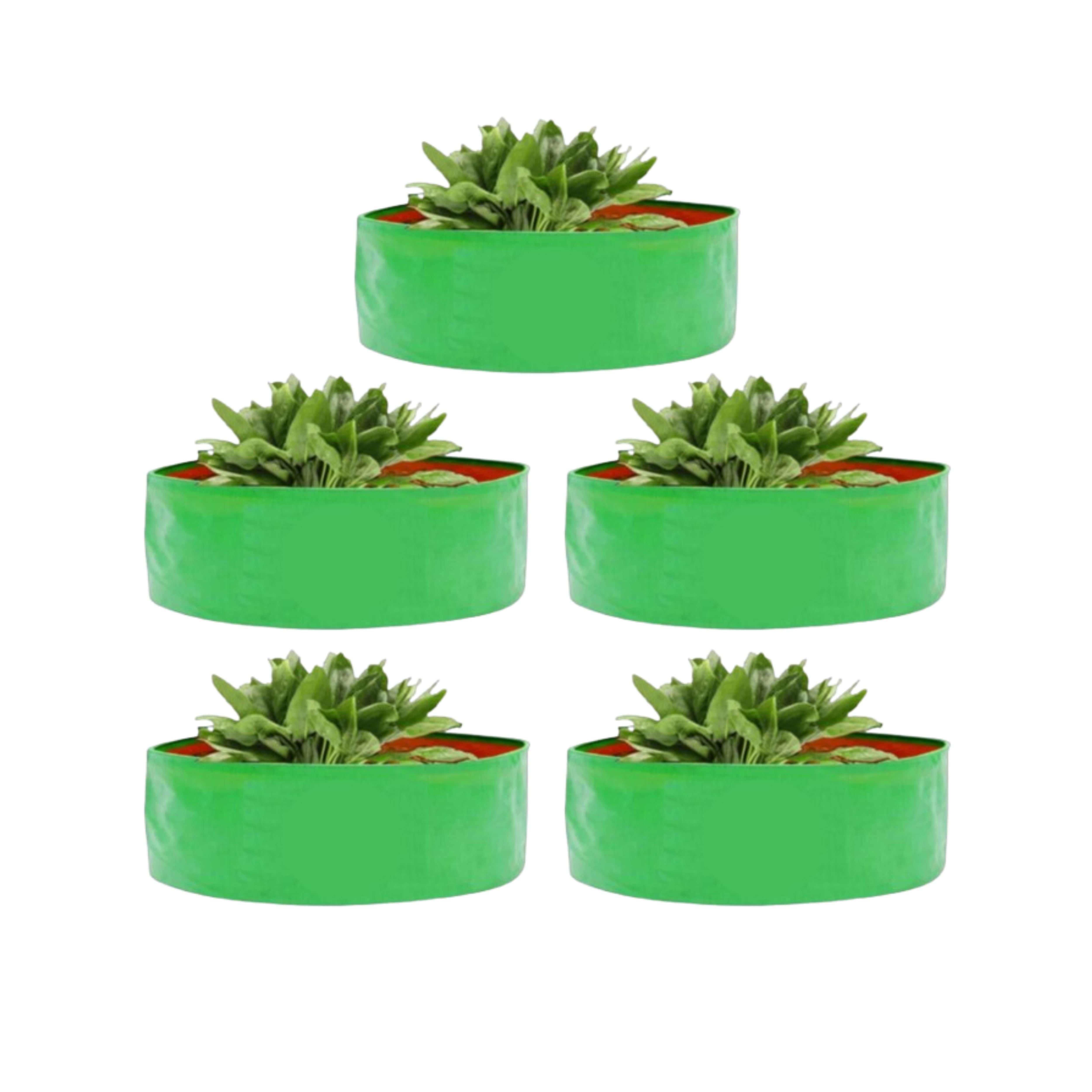 HDPE UV Treated Green Grow Bags (Size-15x8 inch) for Home/Commercial Gardening