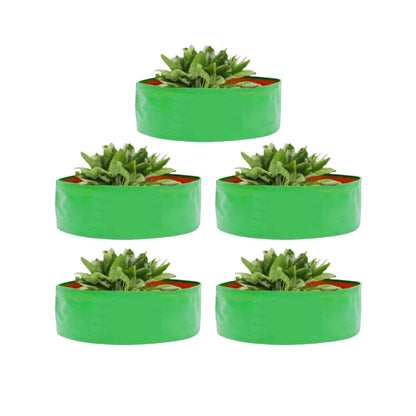 HDPE UV Treated Green Grow Bags (Size-15x8 inch) for Home/Commercial Gardening