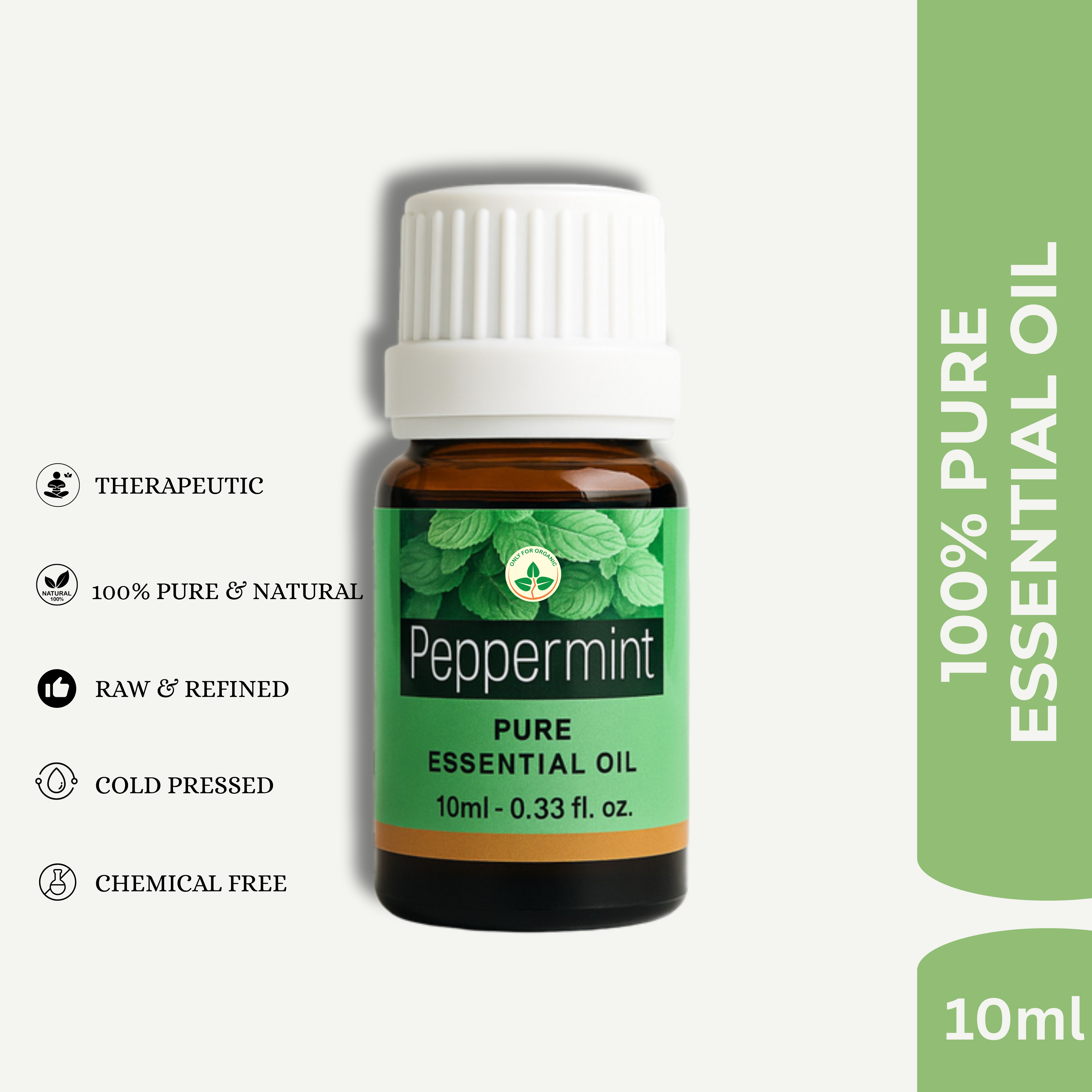 Peppermint Essential Oil – 10 ml | 100% Pure & Natural | Cold Pressed