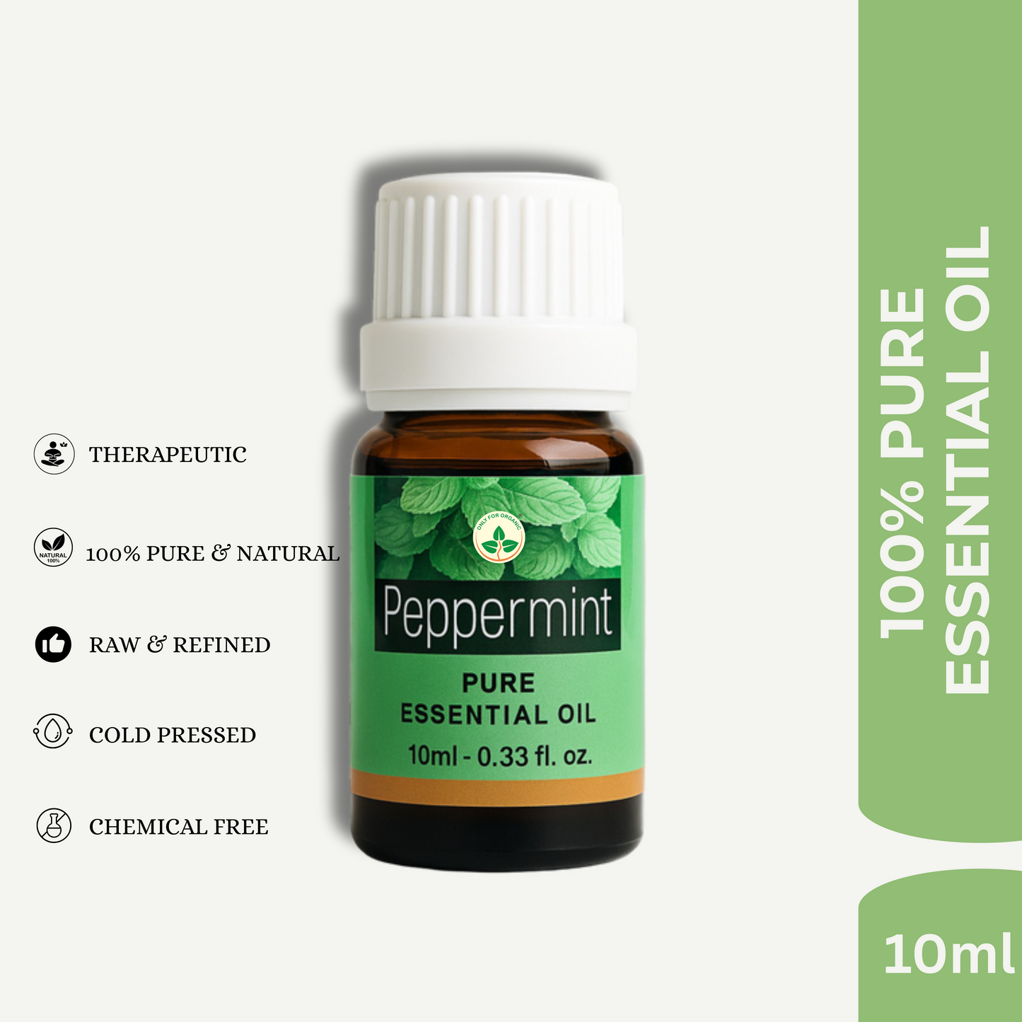 Peppermint Essential Oil – 10 ml | 100% Pure & Natural | Cold Pressed