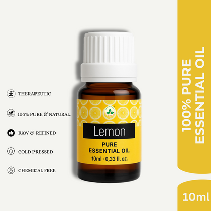Lemon Essential Oil – 10 ml | 100% Pure & Natural | Cold Pressed