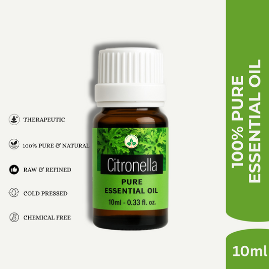 Citronella Essential Oil – 10 ml | 100% Pure & Natural | Cold Pressed