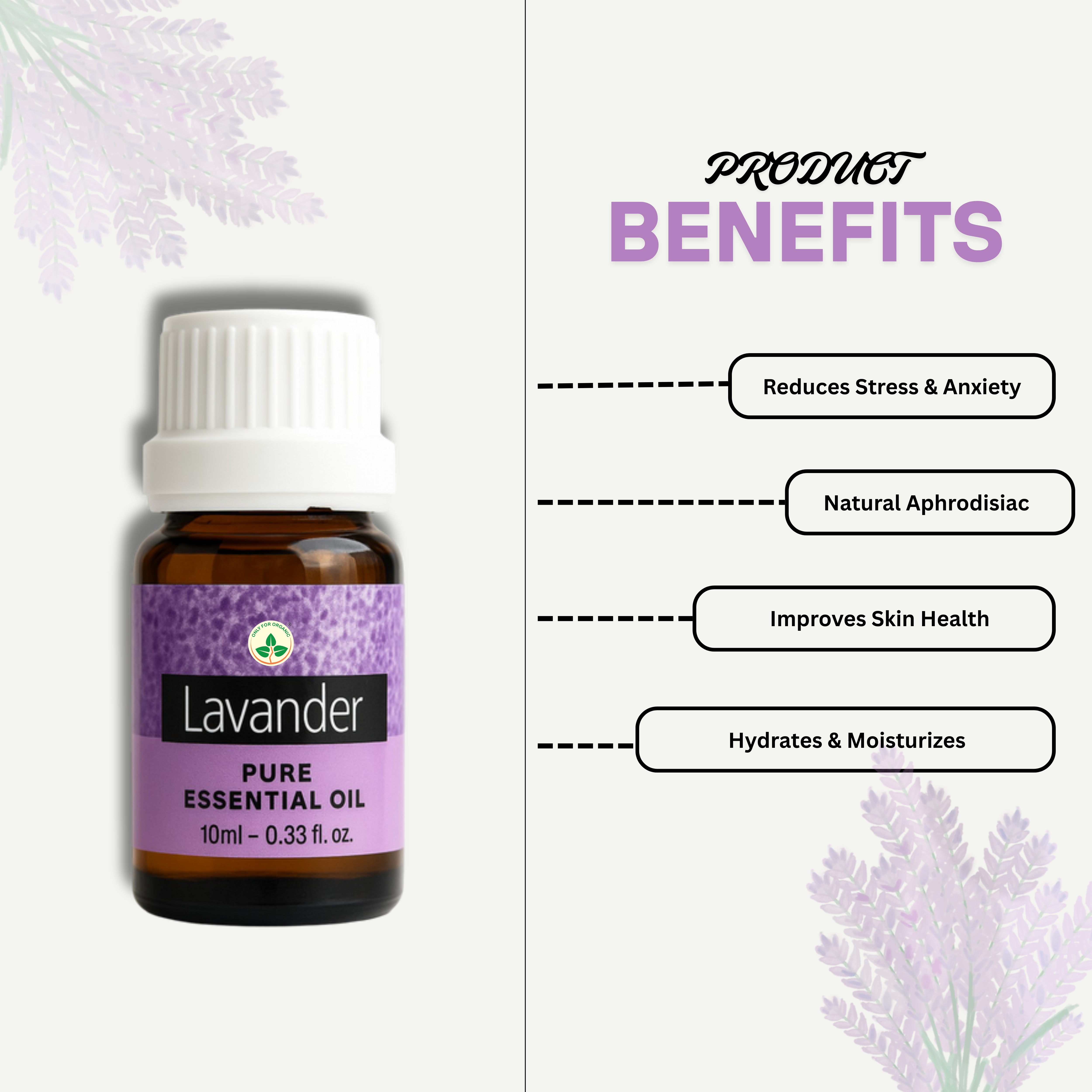 Lavender Essential Oil – 10 ml | 100% Pure & Natural | Cold Pressed