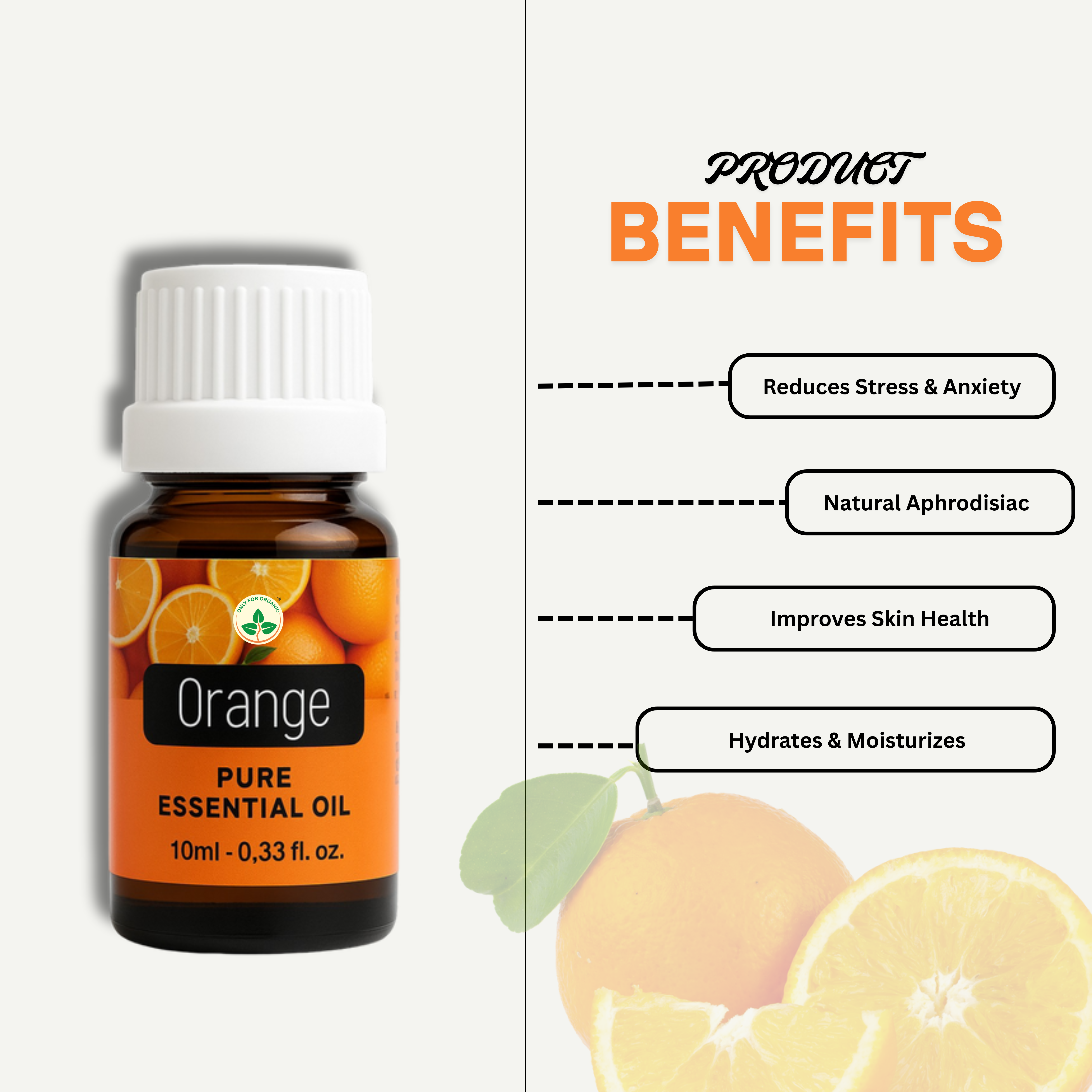 Orange Essential Oil – 10 ml | 100% Pure & Natural | Cold Pressed