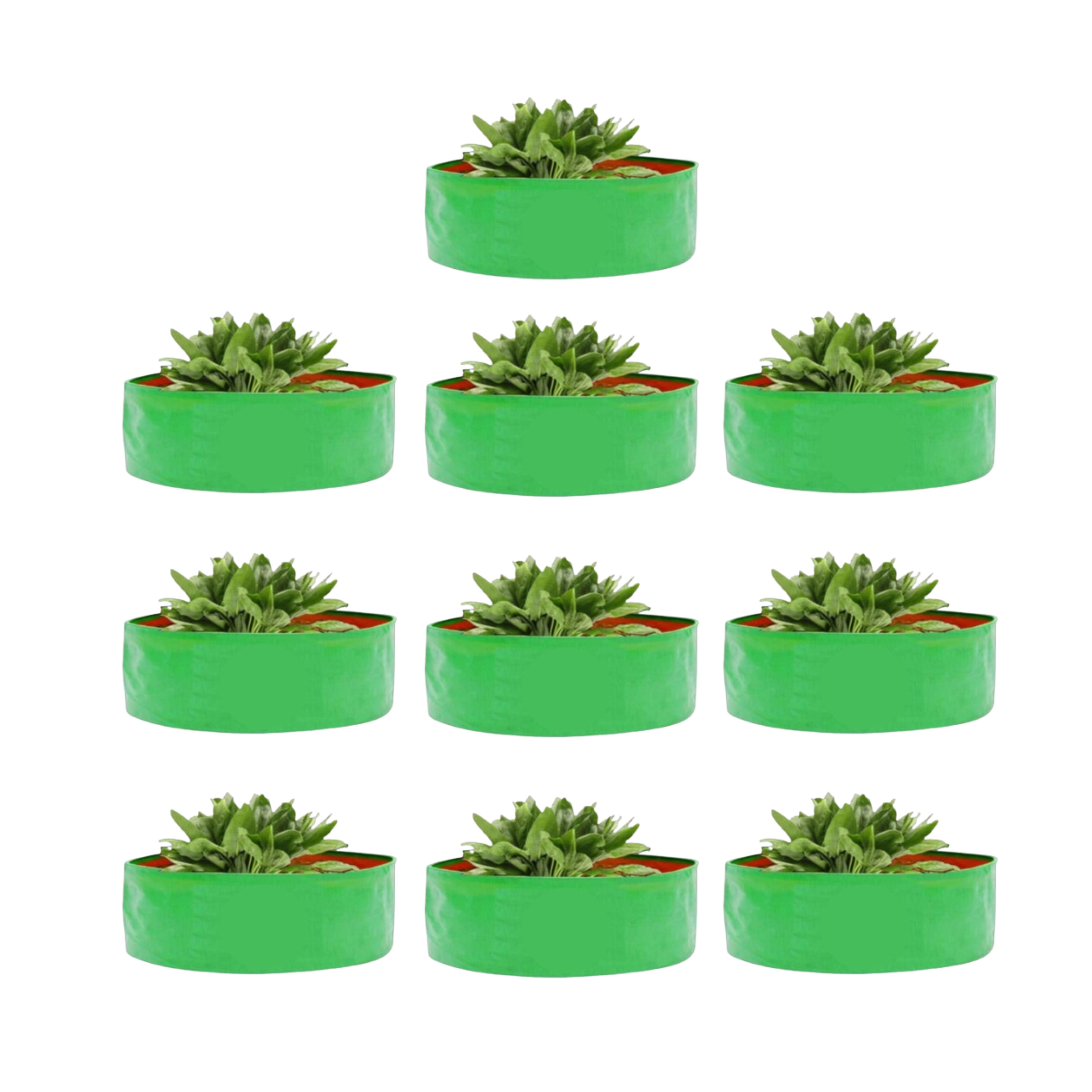 HDPE UV Treated Green Grow Bags (Size-15x8 inch) for Home/Commercial Gardening