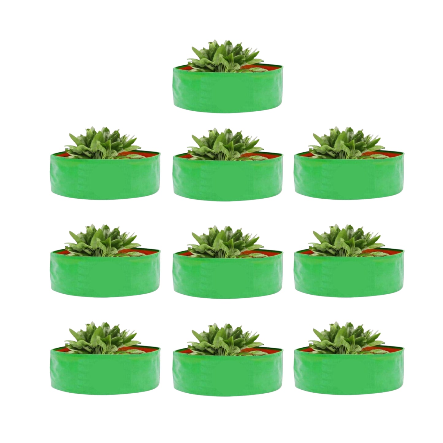 HDPE UV Treated Green Grow Bags (Size-15x8 inch) for Home/Commercial Gardening